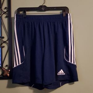 Navy Adidas climalite shorts